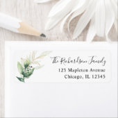 Greenery waterverven groene goudbladeren etiket (Insitu)