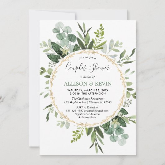 Greenery waterverven stellen vrijgezellenfeest mod kaart (Voorkant)