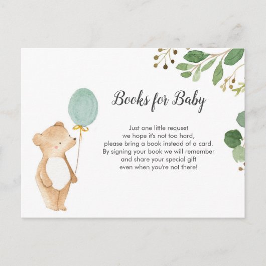 Greenery We Can Barly Wachten Boeken voor Baby Briefkaart (Voorkant)