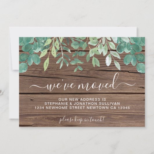 Greenery We hebben Barn Wood verplaatst Aankondiging (Voorkant)