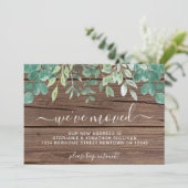 Greenery We hebben Barn Wood verplaatst Aankondiging (Staand voorkant)
