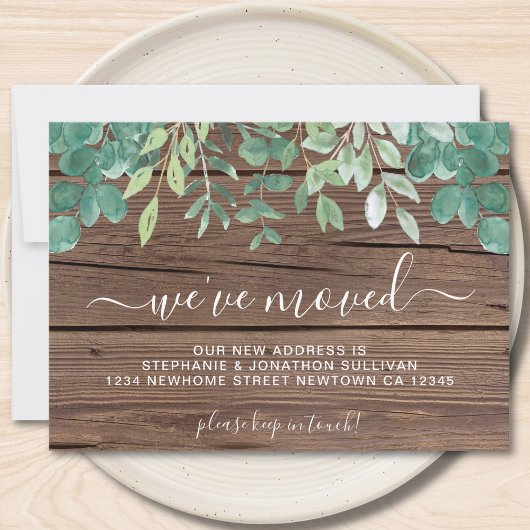 Greenery We hebben Barn Wood verplaatst Aankondiging