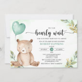 Greenery we kunnen wachten op Teddy Bear Baby show Kaart (Voorkant)