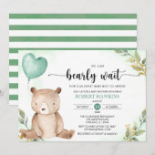 Greenery we kunnen wachten op Teddy Bear Baby show Kaart (Voorkant / Achterkant)