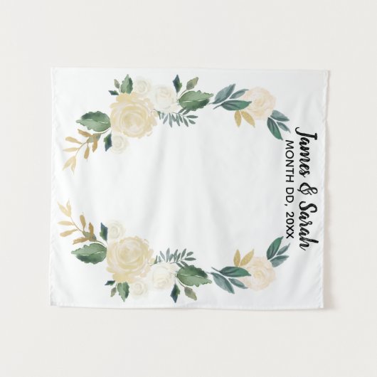 Greenery Wedding Backdrop, Reception Foto Booth Wandkleed (Voorkant (horizontaal))