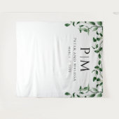 Greenery Wedding Backdrop Wandkleed (Voorkant (horizontaal))