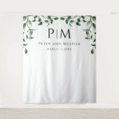 Greenery Wedding Backdrop Wandkleed (Voorkant)