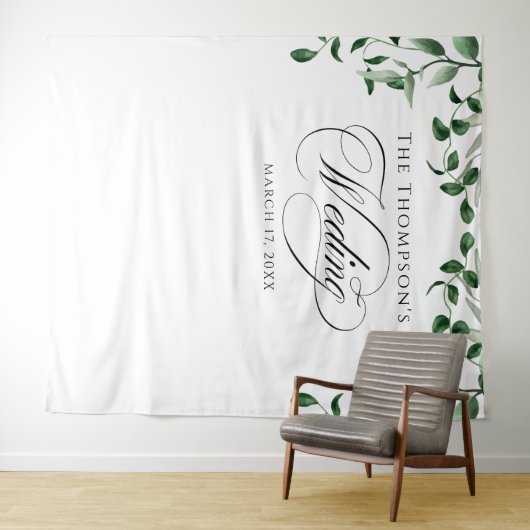 Greenery Wedding Backdrop Wandkleed (In Situ (horizontaal))