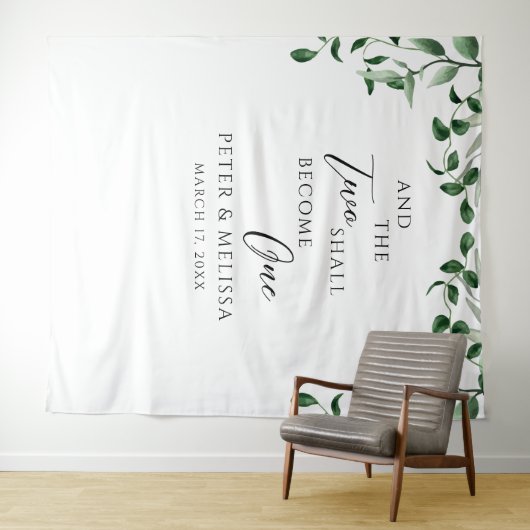 Greenery Wedding Backdrop Wandkleed (In Situ (horizontaal))