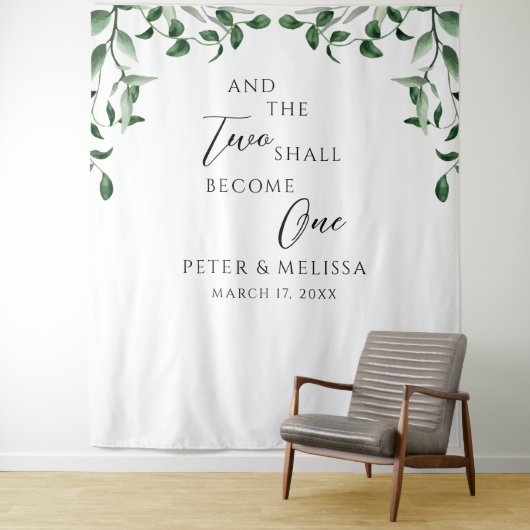 Greenery Wedding Backdrop Wandkleed (In situ)