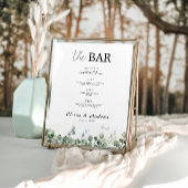 Greenery Wedding Bar Menu Sign Sjabloon Poster