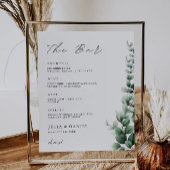 Greenery Wedding Bar Menu Sign Sjabloon Poster