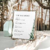 Greenery Wedding Bar Menu Sign Sjabloon Poster