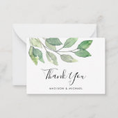 Greenery Wedding Bedankt Notitiekaartje (Voorkant)