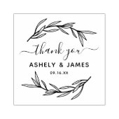 Greenery Wedding Bedankt Rubberstempel (Afrduk)