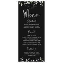 Greenery Wedding Black & Silver Calligraphy