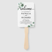 Greenery Wedding Ceremony Programma Handwaaier (Voorkant)