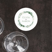 Greenery Wedding Coaster Ronde Kartonnen Onderzetter