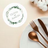 Greenery Wedding Coaster Ronde Kartonnen Onderzetter