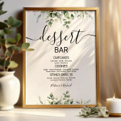 Greenery Wedding Dessert Tafelbord Poster