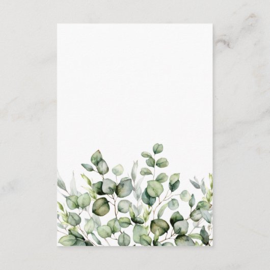 Greenery Wedding Details Informatiekaartje (Achterkant)