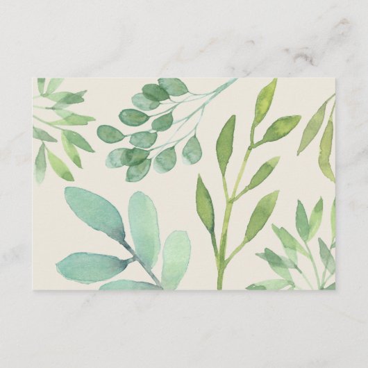 Greenery Wedding Details Kaart (Achterkant)
