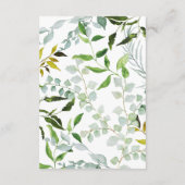 Greenery Wedding Details QR Informatiekaartje (Achterkant)