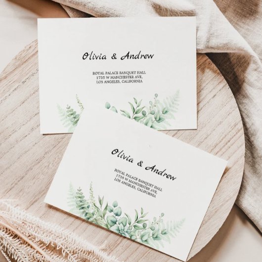 Greenery Wedding Envelope Adres Sjabloon
