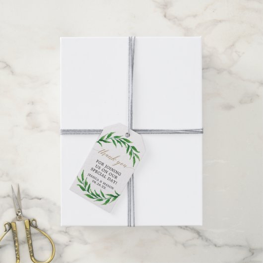 Greenery Wedding Favor Label Cadeaulabel (Met Touw)