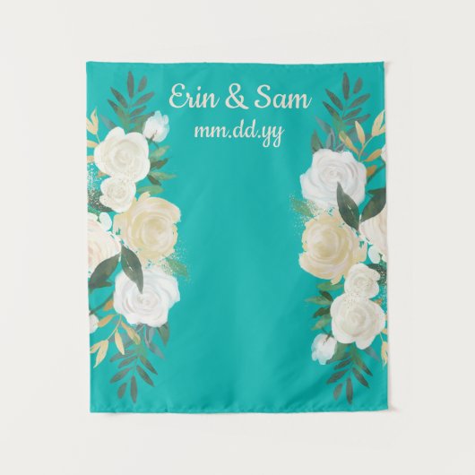 Greenery Wedding Foto Booth Backdrop Spring Boho Wandkleed (Voorkant)