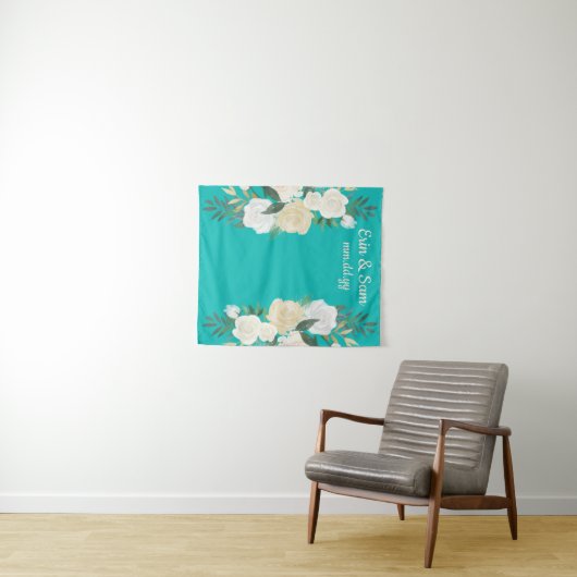 Greenery Wedding Foto Booth Backdrop Spring Boho Wandkleed (In Situ (horizontaal))