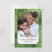 Greenery Wedding Foto Small Flat Harde kaart (Voorkant)