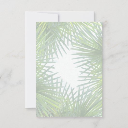 Greenery Wedding Foto Small Flat Harde kaart (Achterkant)