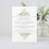 Greenery Wedding Guest Accommododatie Details Informatiekaartje (Staand voorkant)