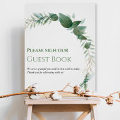 Greenery Wedding Guest Book Poster