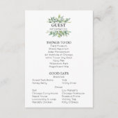 Greenery Wedding Guest Information Informatiekaartje (Voorkant)
