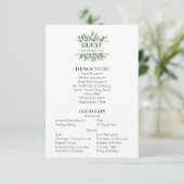 Greenery Wedding Guest Information Informatiekaartje (Staand voorkant)