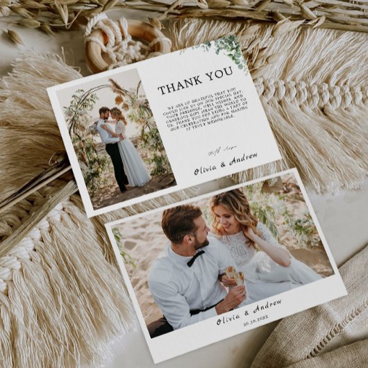 Greenery Wedding Hartelijk dank Kaart