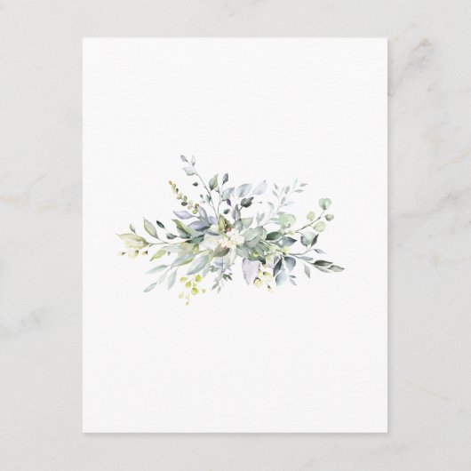 Greenery Wedding Informatiekaartje (Achterkant)