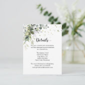 Greenery Wedding Informatiekaartje (Staand voorkant)