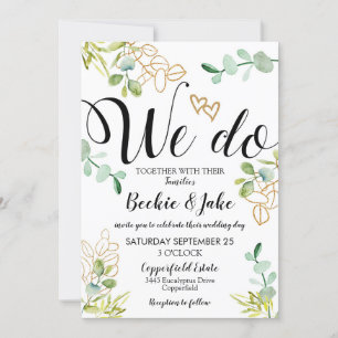 Greenery Wedding Invitation Eucalyptus We doen dat Kaart