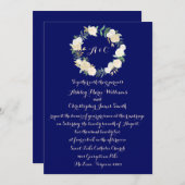Greenery Wedding Invitation Gold Botanical Invite Kaart (Voorkant / Achterkant)
