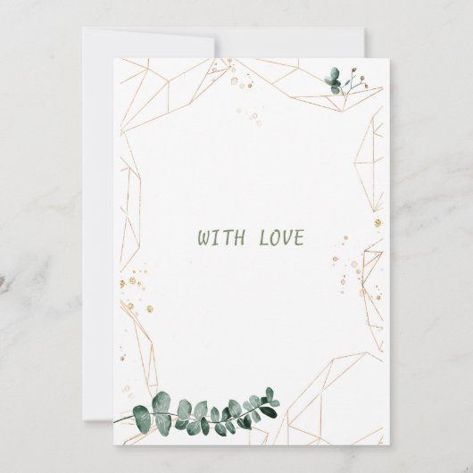 Greenery Wedding Invitation Kaart (Achterkant)