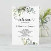 Greenery Wedding Invitation Kaart (Staand voorkant)