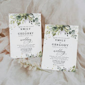 Greenery Wedding Invitation Kaart