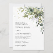 Greenery Wedding Invitation Kaart (Voorkant)