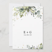 Greenery Wedding Invitation Kaart (Achterkant)