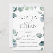Greenery Wedding Invitation Kaart (Voorkant)