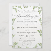 Greenery Wedding Invitation Kaart (Voorkant)