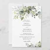 Greenery Wedding Invitation Kaart (Voorkant)